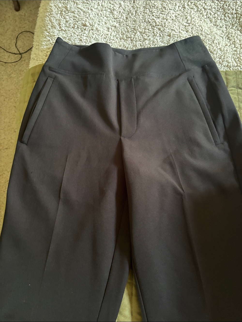 Athleta Black women’s Flat-Front Tailored pants extra long